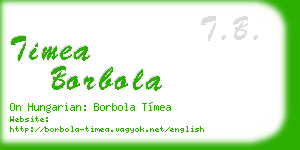 timea borbola business card